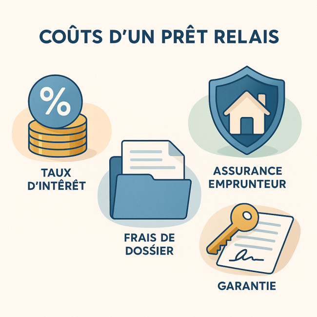 infographie des coûts d'un prêt relais