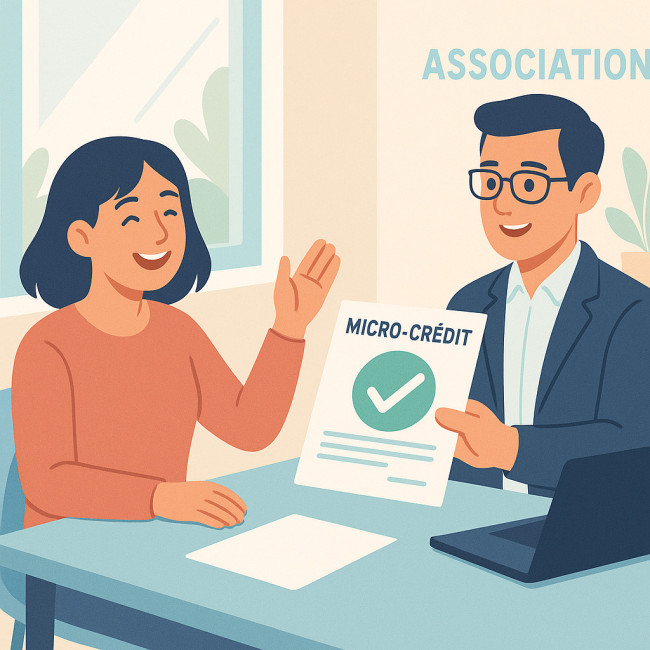 illustration de l'obtention d'un micro-crédit personnel